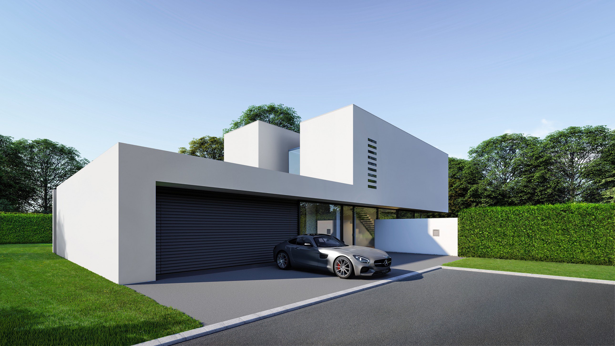 Foto Baugrundst�ck mit projektierter Villa in Meerbusch