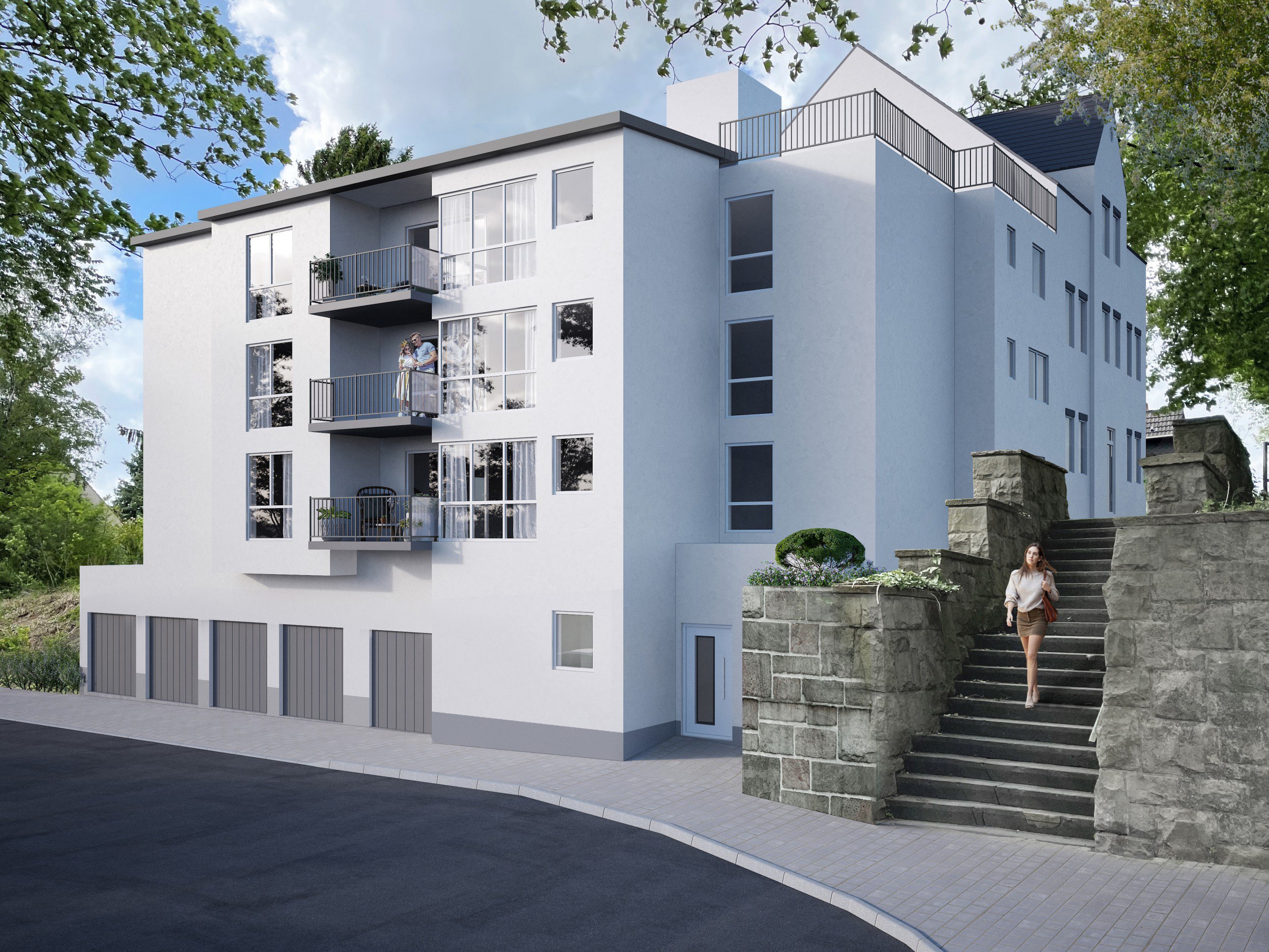Foto Baugrundst�ck mit projektiertem MFH in Buer